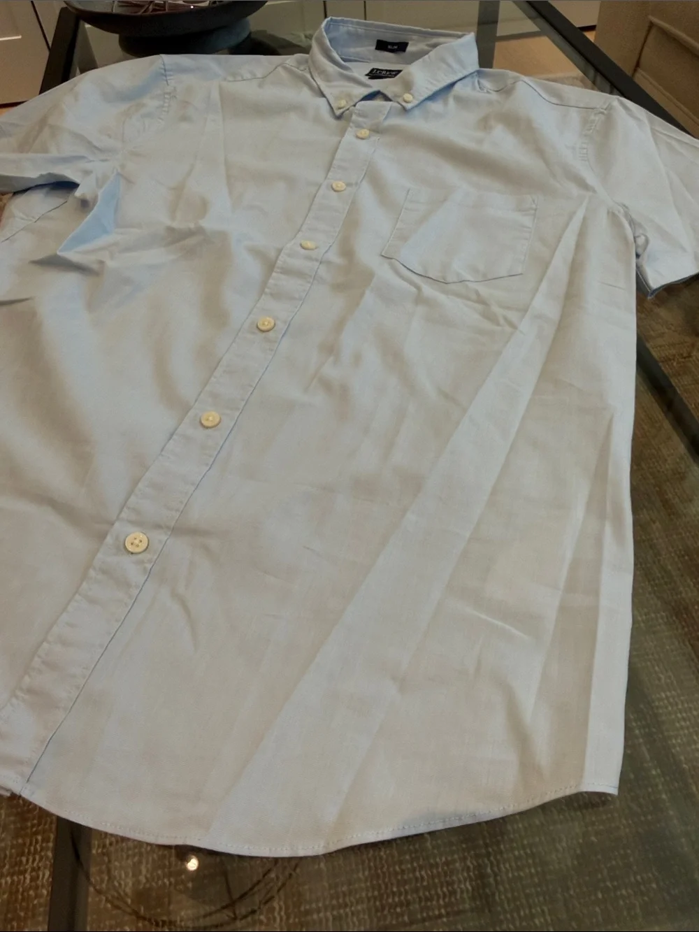 J. Crew Performance Material short sleeve button up.